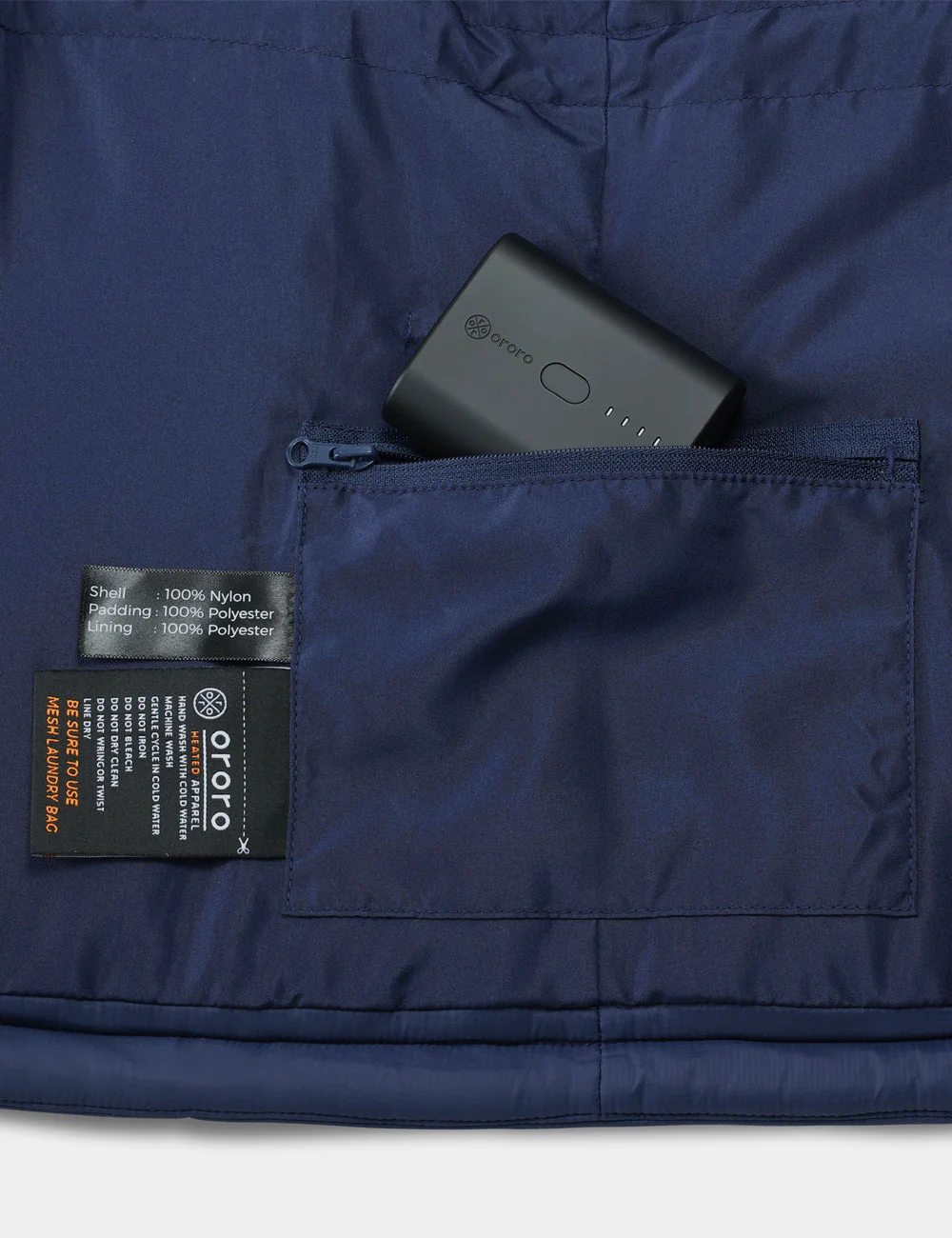 Bundle Deal - Women's Classic Heated Vest (Navy Blue) & Extra Mini 5K Battery - Image 10