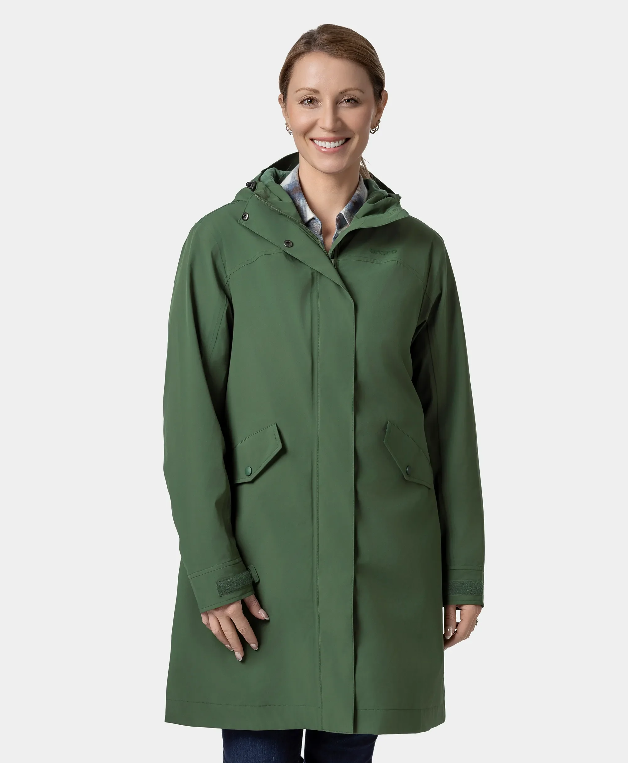 Downtown Women's Heated Rain Trench (Final Sale) - Image 19