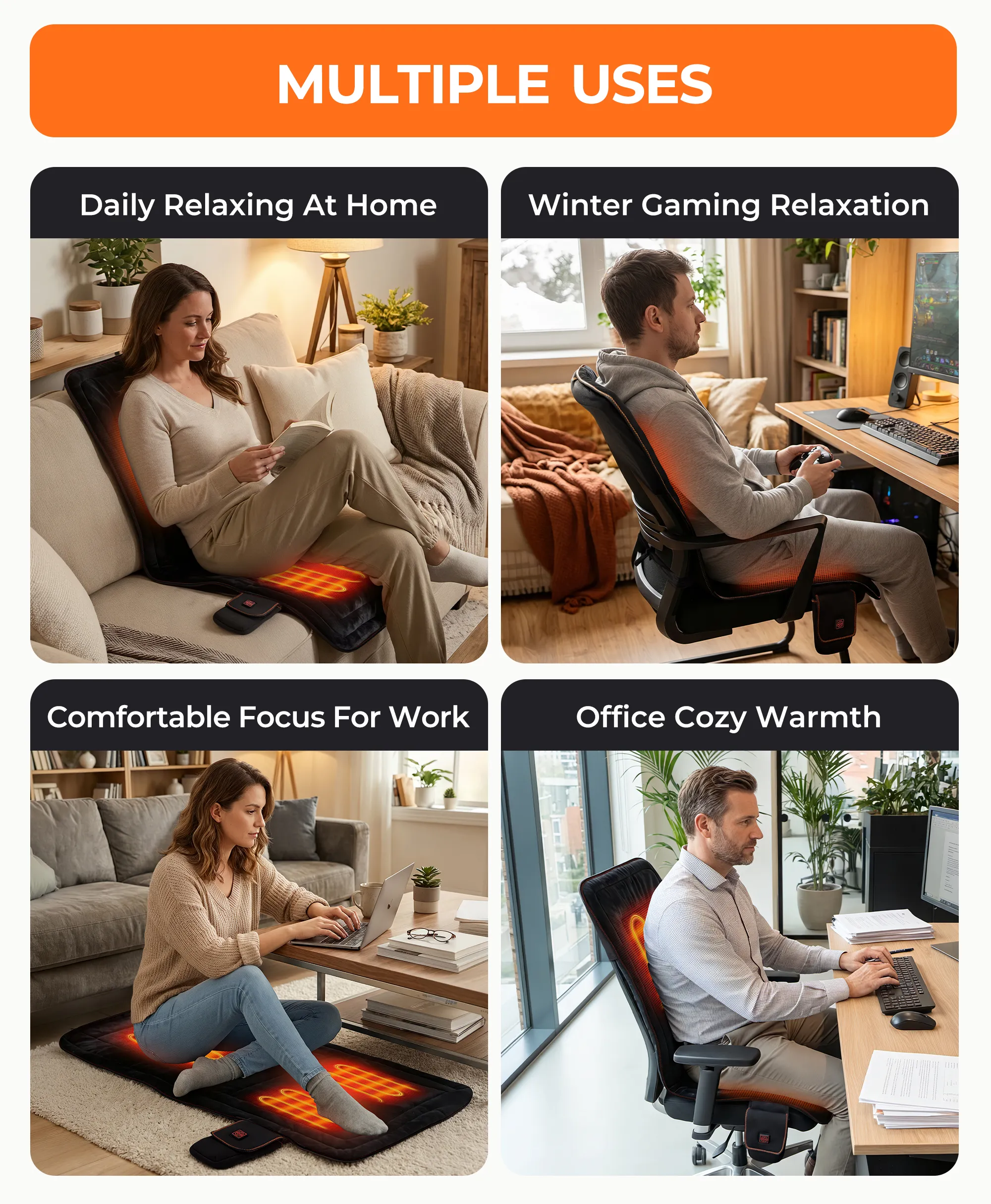 Everrest 3-Zone Heated Indoor Seat Cushion - Image 3