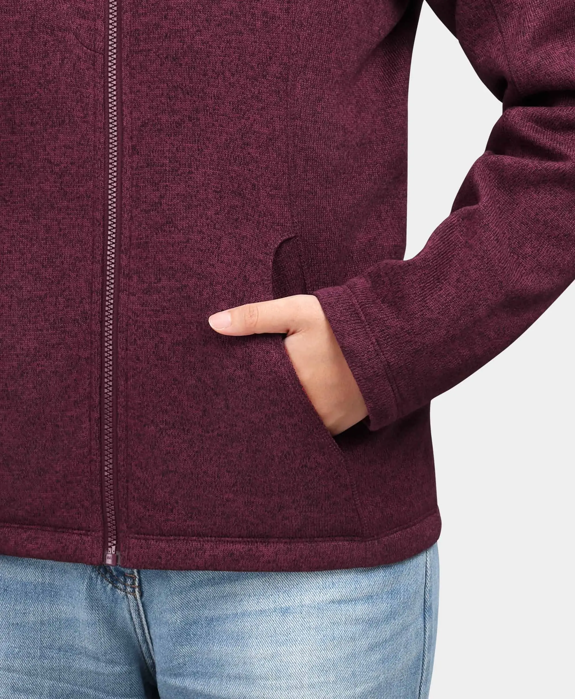 Augusta Tournament Women's 4-Zone Heated Sweater Fleece Jacket (Apparel Only) - Image 8