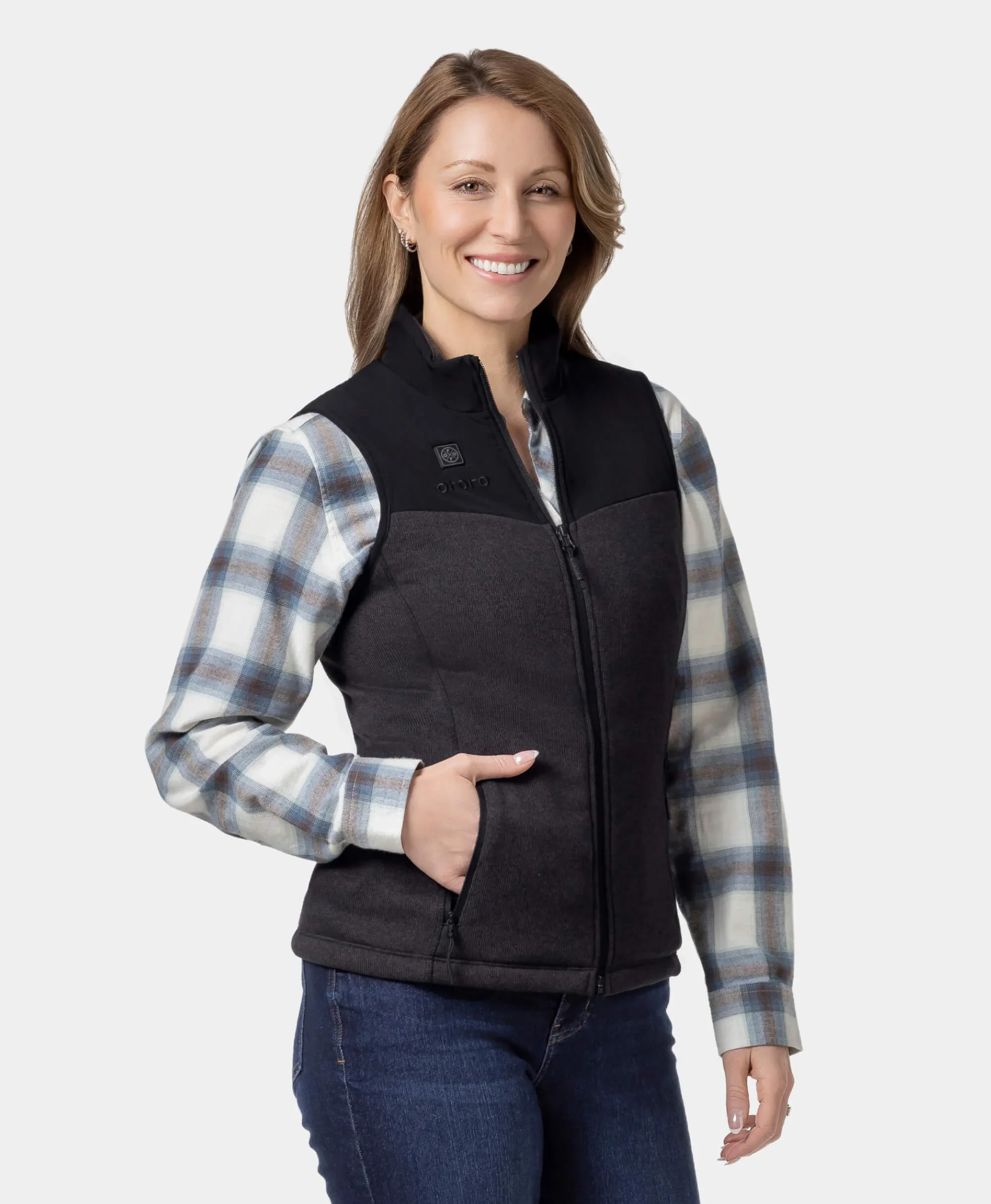 Augusta Women's Heated Sweater Fleece Vest - Image 3