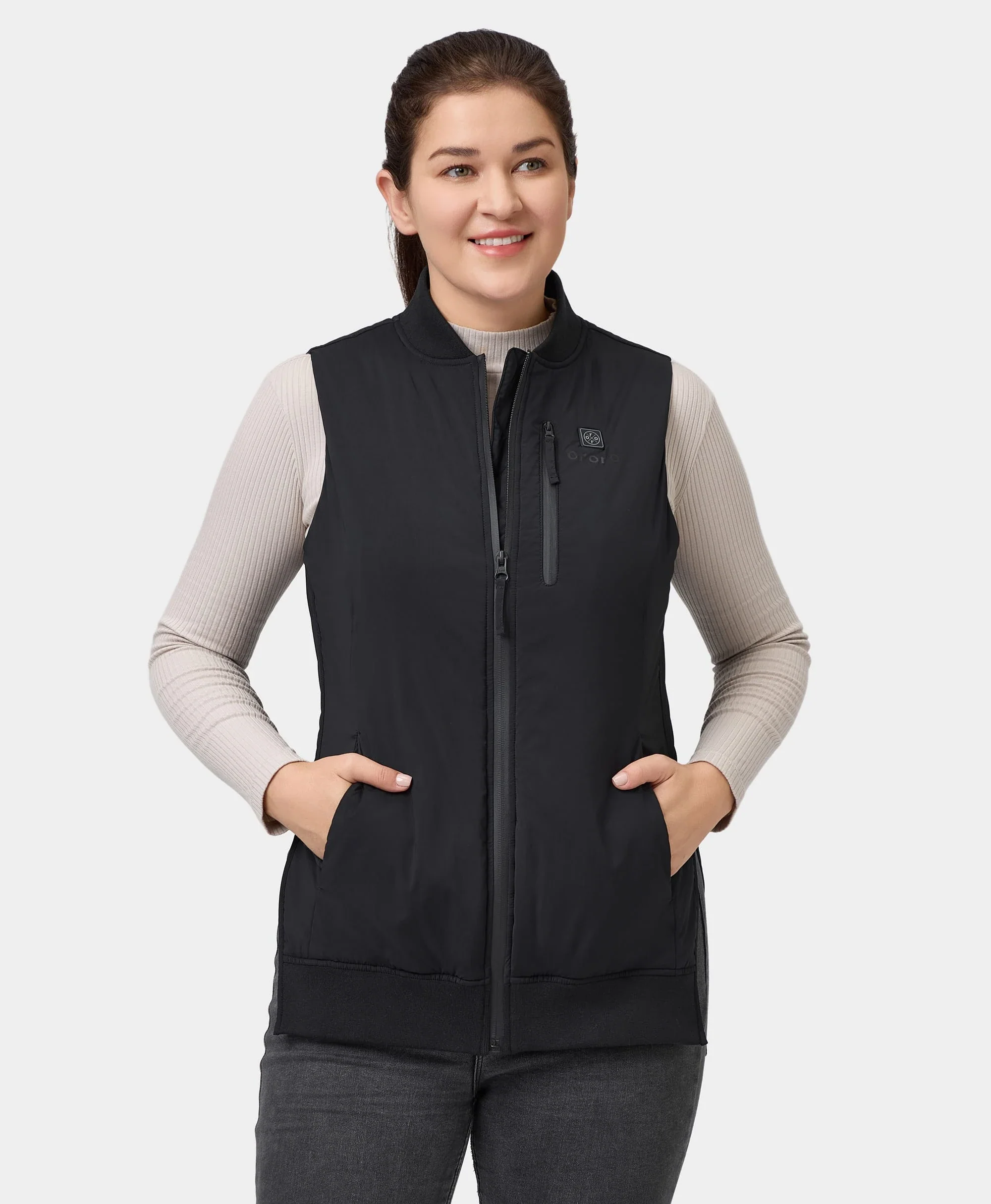 (Open-box) Blair Women's Heated Long Bomber Vest(Battery Set Not Included) - Image 2