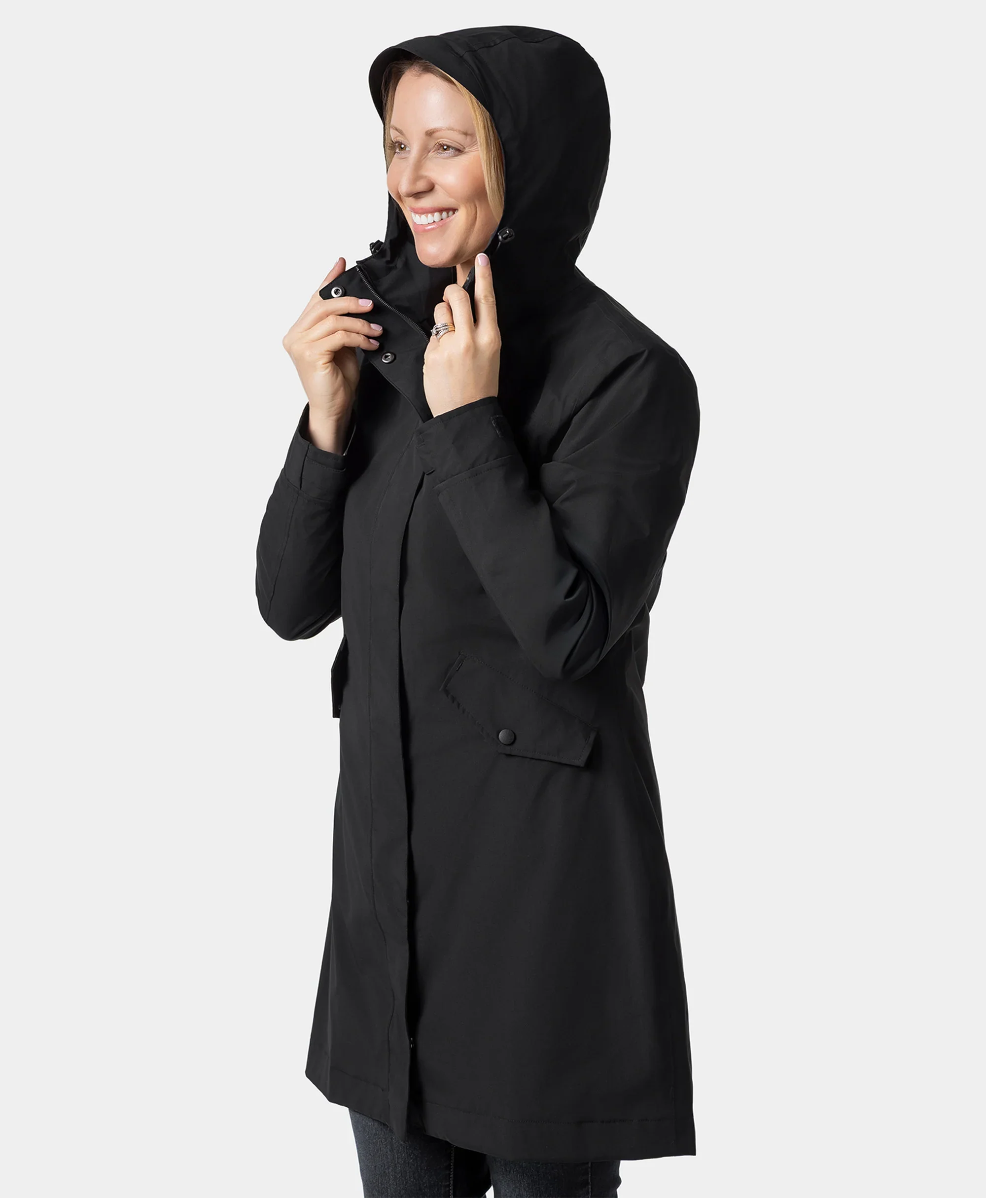 Downtown Women's Heated Rain Trench (Final Sale) - Image 4