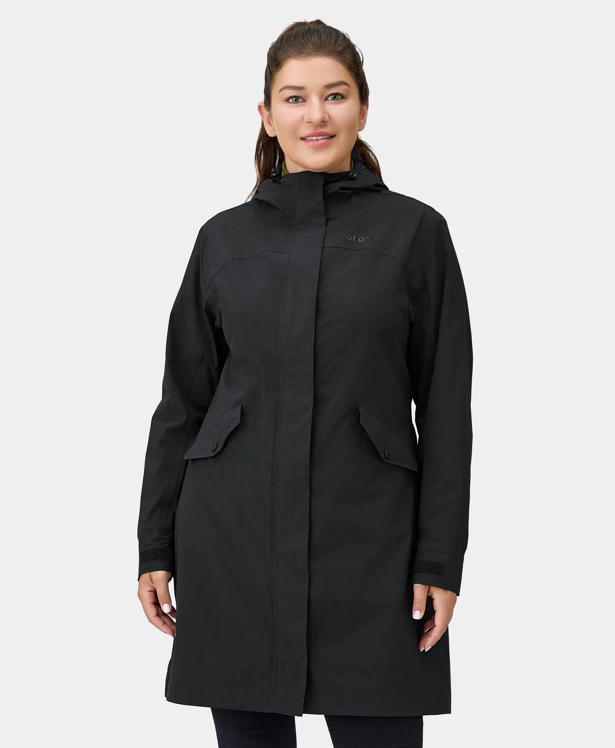 Downtown Women's Heated Rain Trench (Apparel Only) - Image 22
