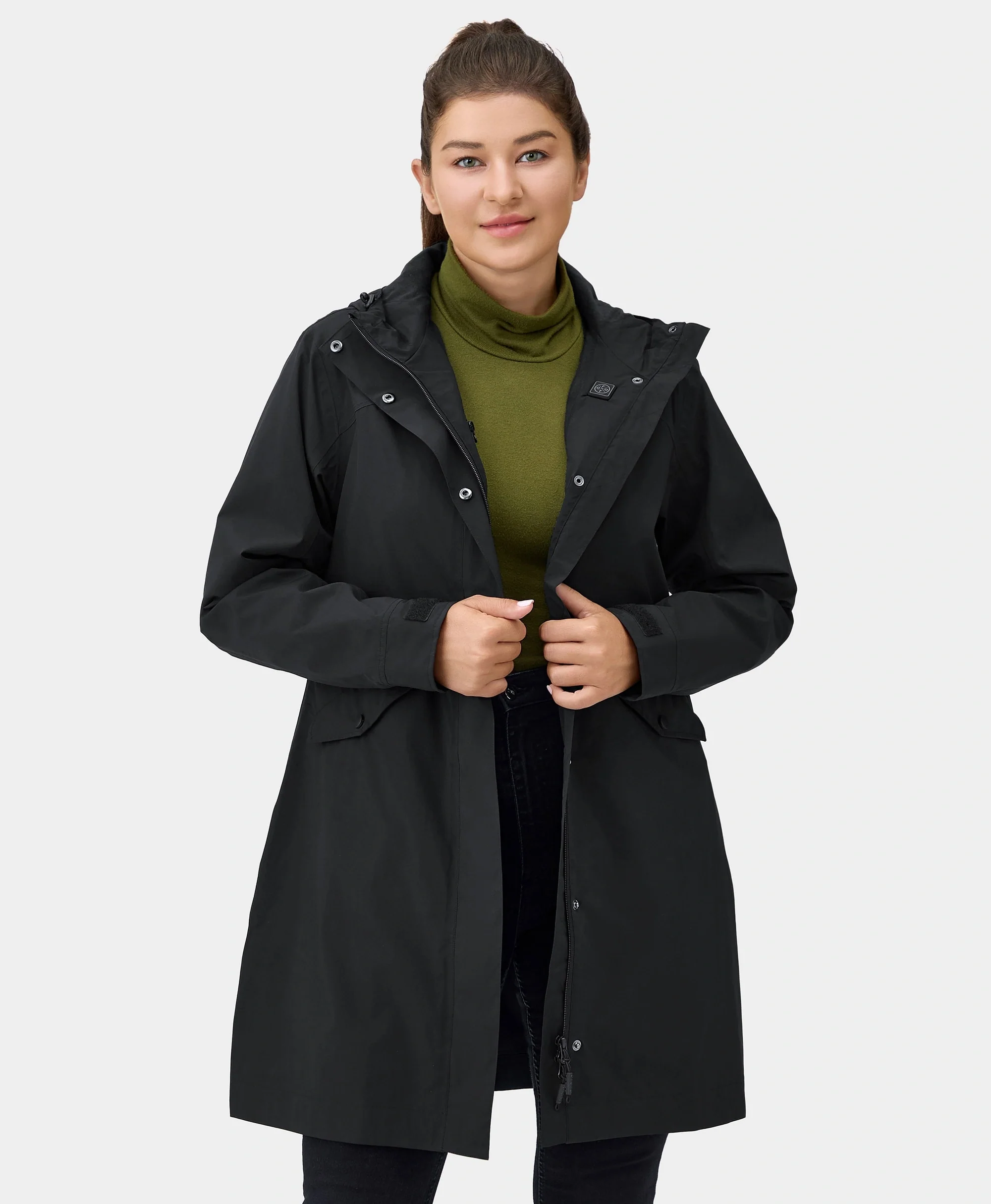 Downtown Women's Heated Rain Trench (Apparel Only) - Image 24