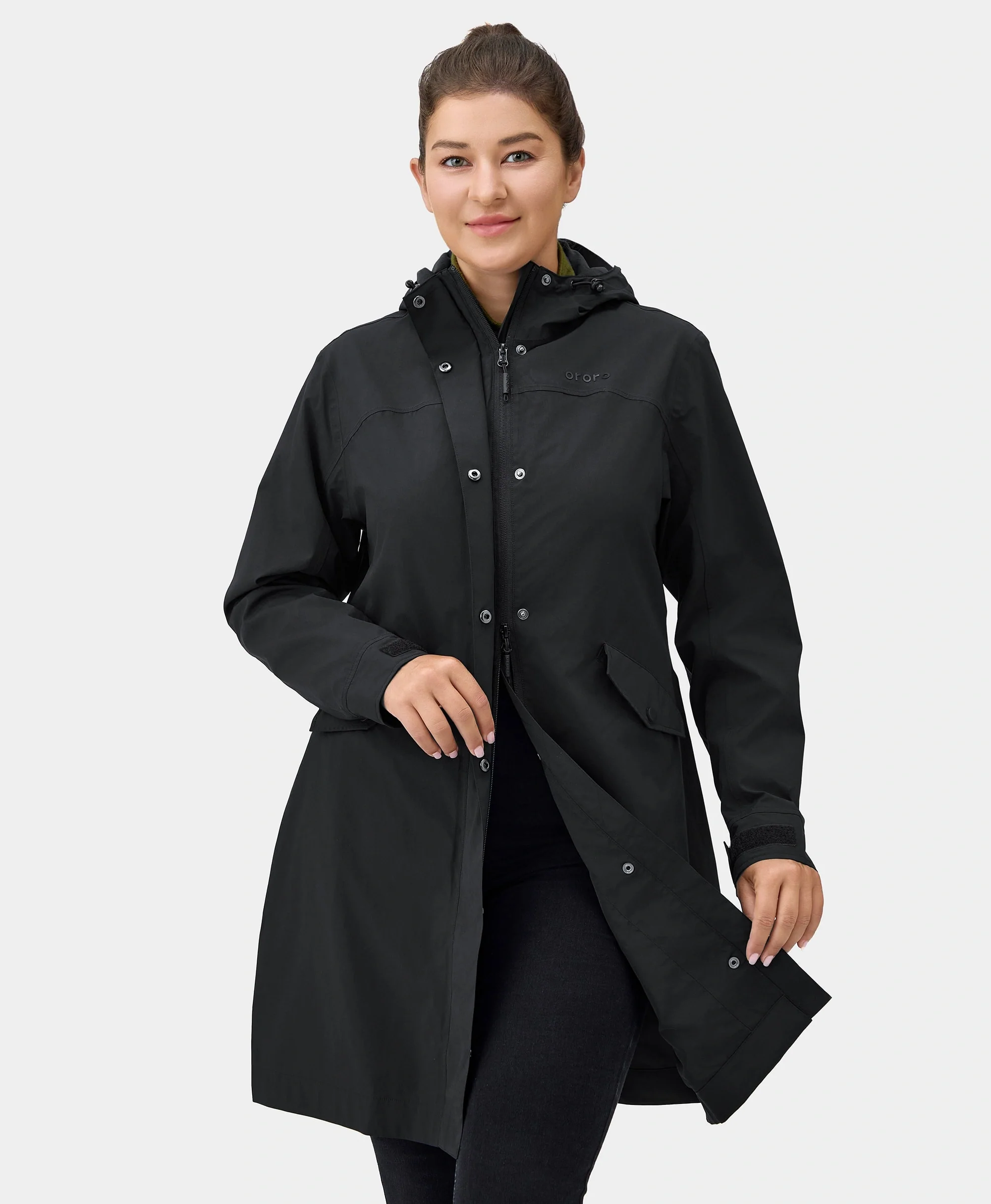 Downtown Women's Heated Rain Trench (Apparel Only) - Image 25