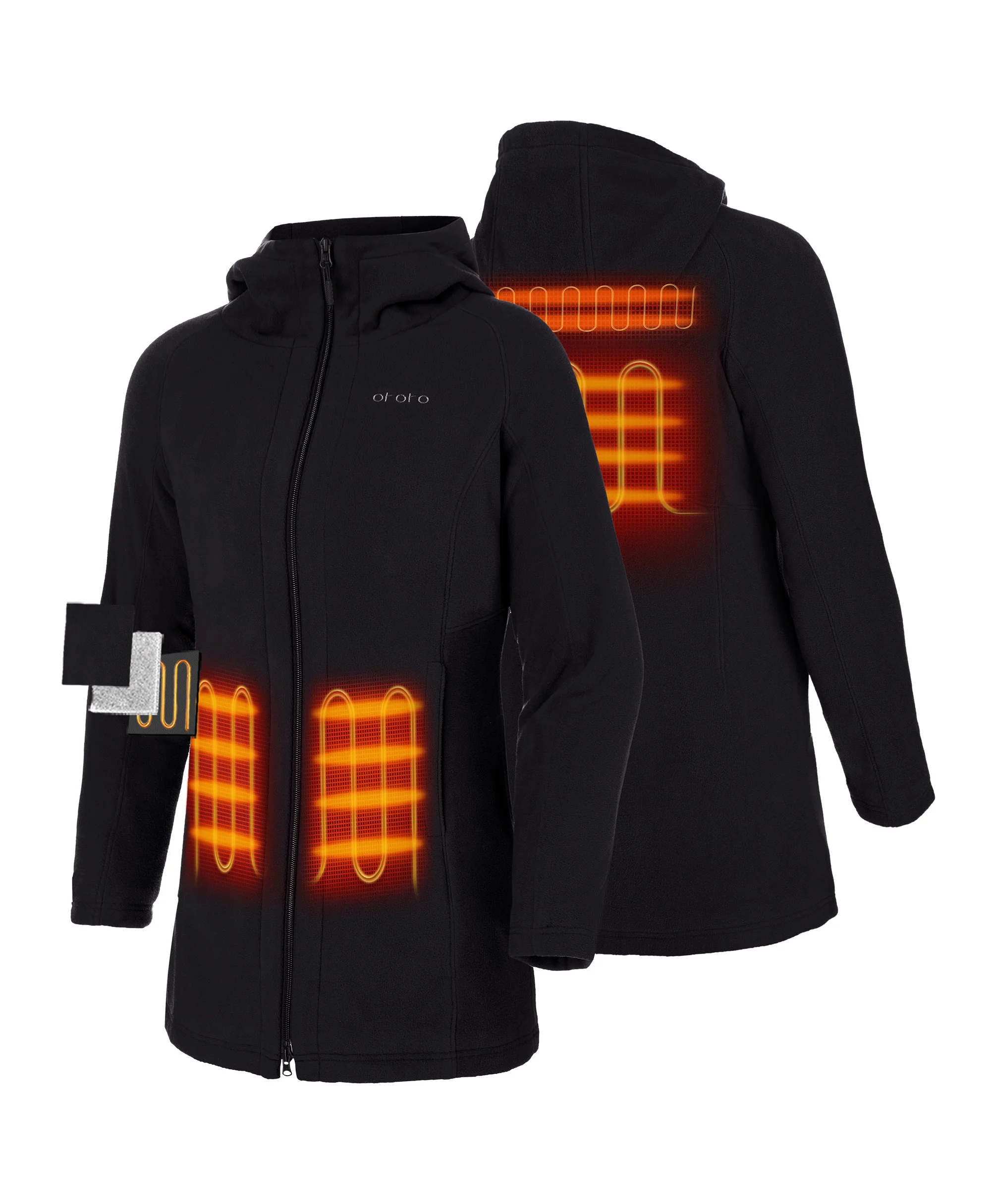 Felicity Women's Heated Fleece Hoodie Jacket - Image 15