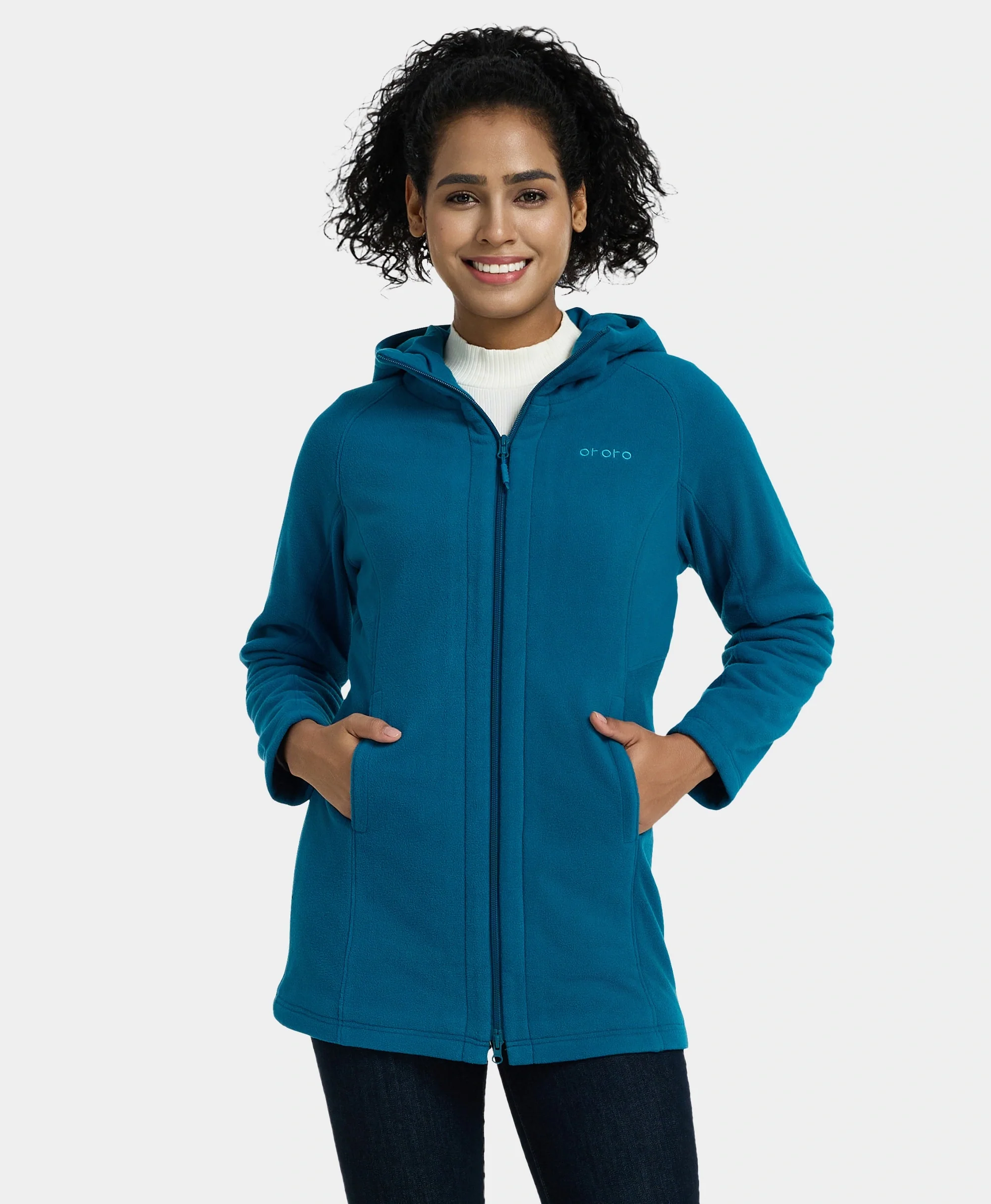 Felicity Women's Heated Fleece Hoodie Jacket - Image 7