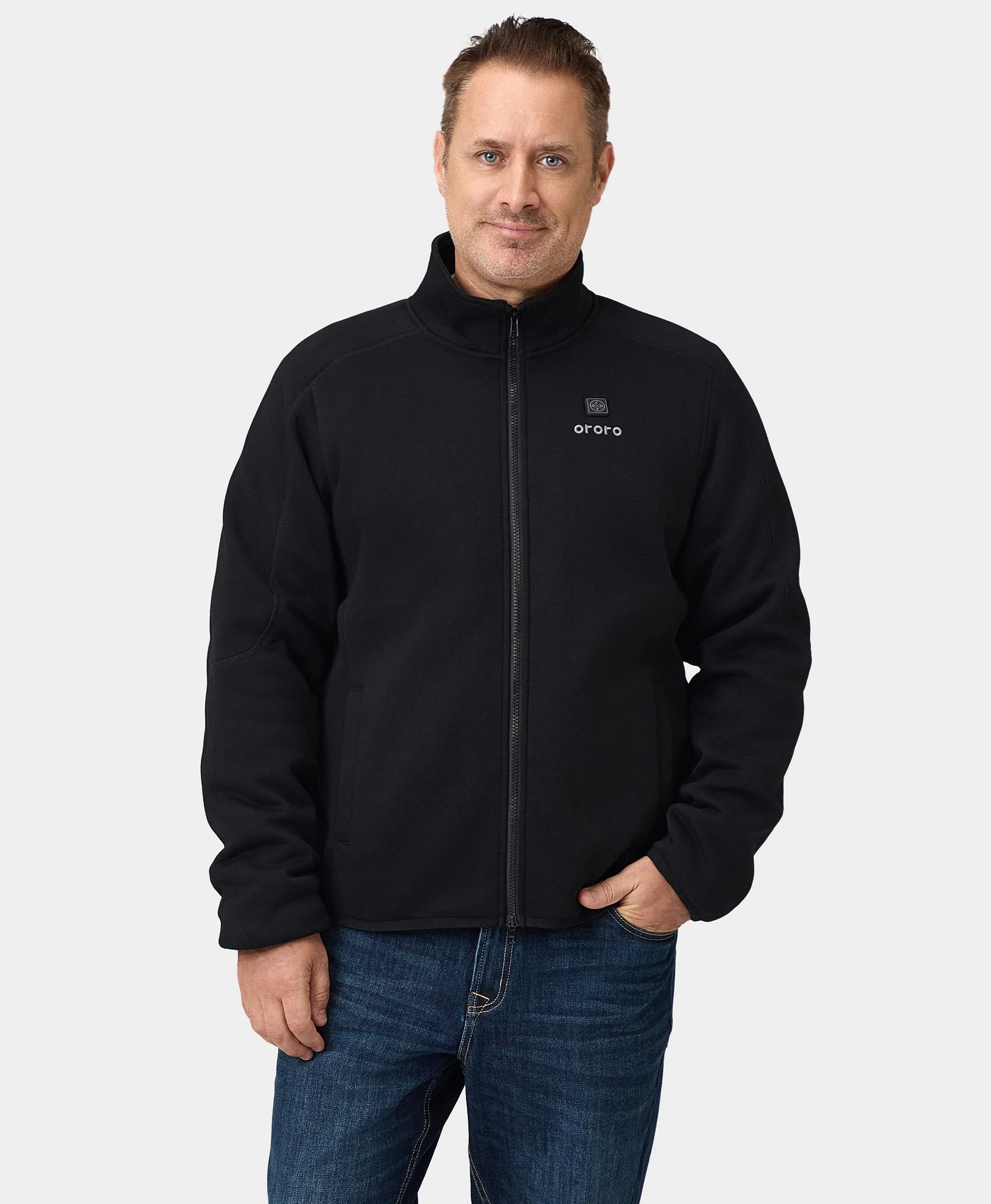(Open-box) Florence Men's Heated Fleece Jacket - Black(Battery Set Not Included) - Image 2