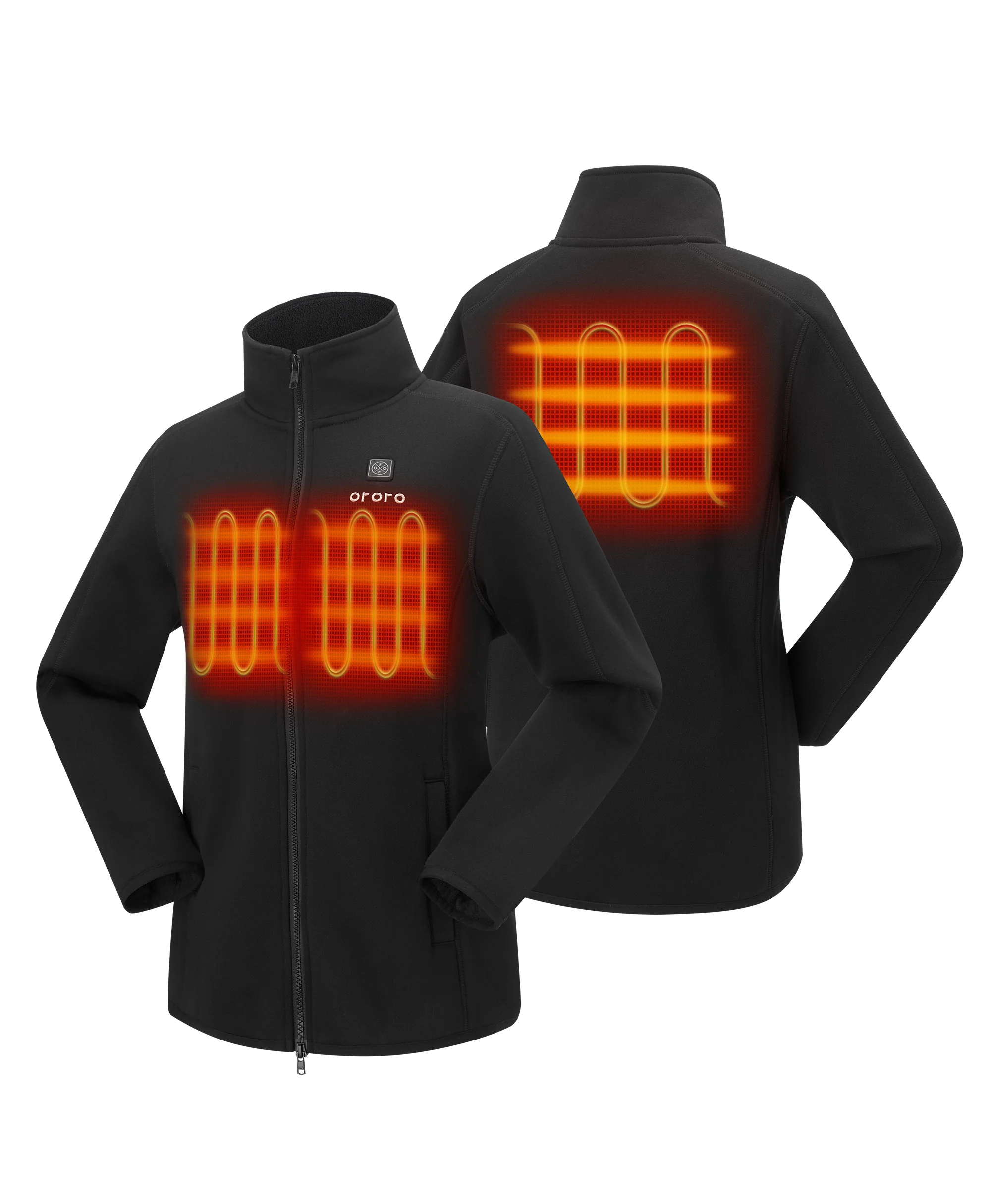 Florence Women's Heated Fleece Jacket - Black (Final Sale) - Image 2
