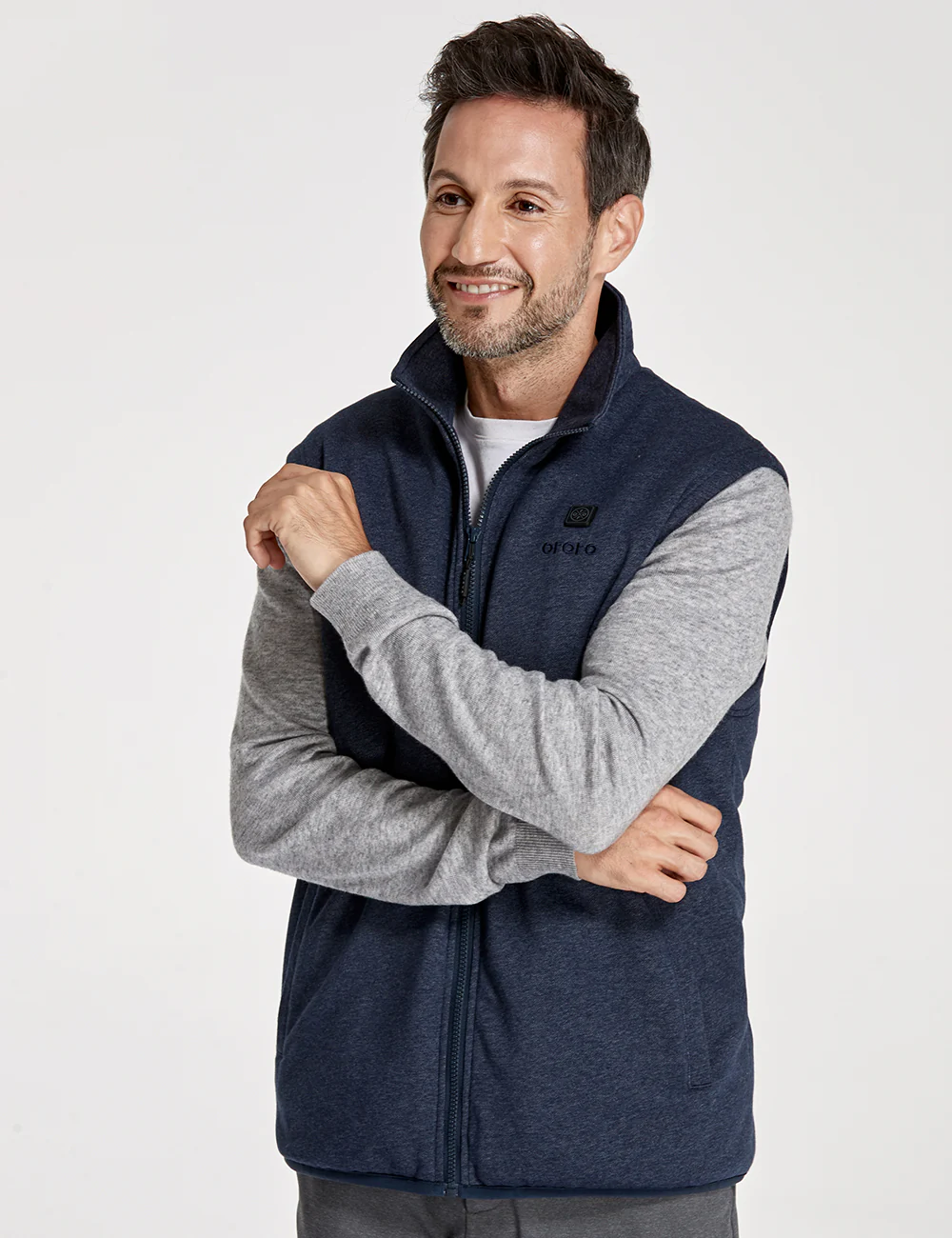 (Open-box) Men's Heated Fleece Vest - Blue (Battery Set Not Included) - Image 3