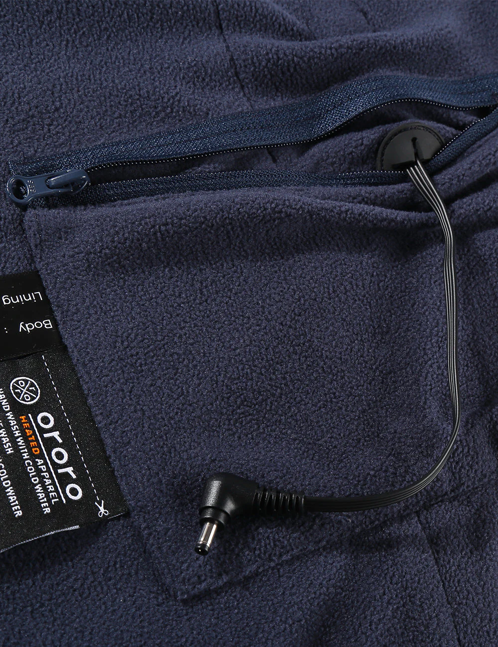 (Open-box) Men's Heated Fleece Vest - Blue (Battery Set Not Included) - Image 8
