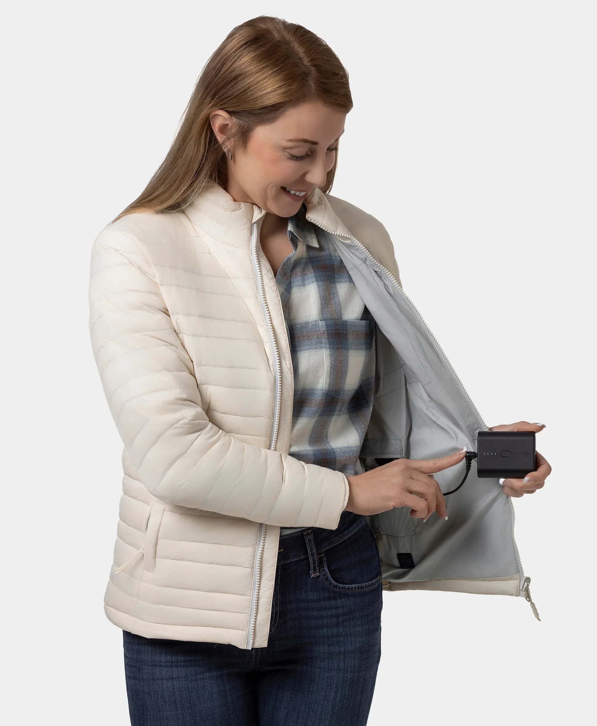 (Open-box) River Ridge Women's 4-Zone Heated Lightweight Down Jacket(Battery Set Not Included) - Image 19