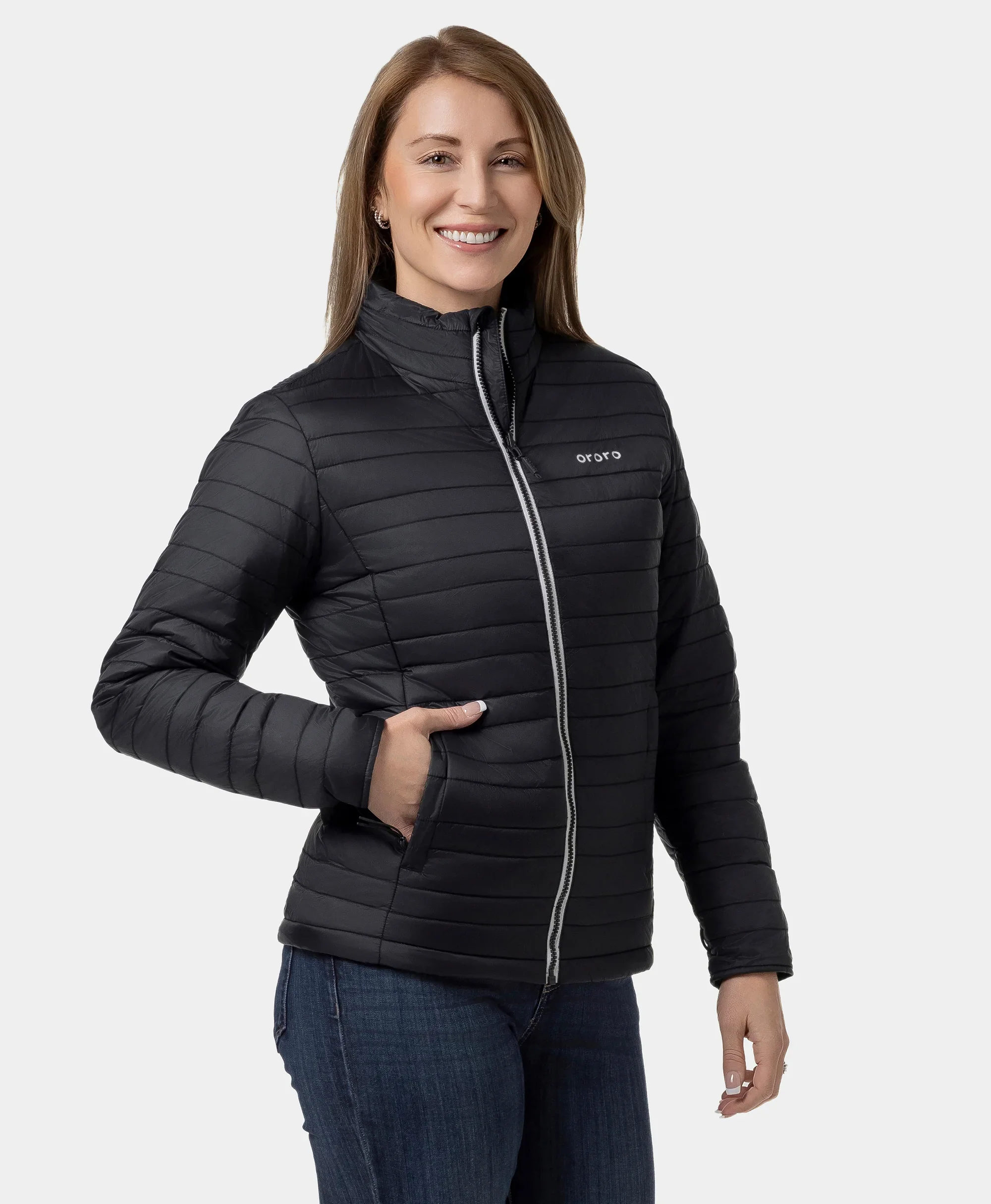 (Open-box) River Ridge Women's 4-Zone Heated Lightweight Down Jacket(Battery Set Not Included) - Image 3