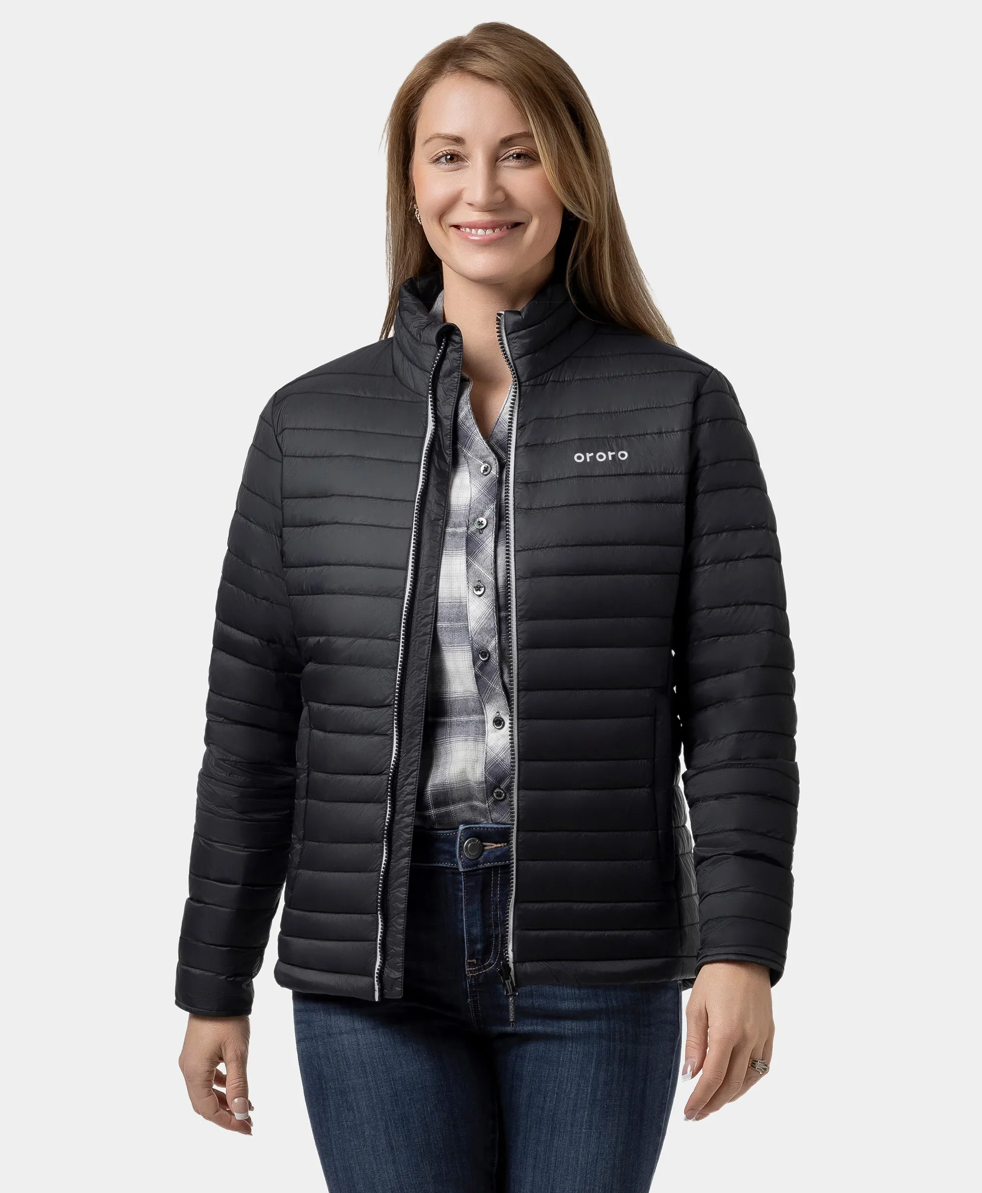 (Open-box) River Ridge Women's 4-Zone Heated Lightweight Down Jacket(Battery Set Not Included) - Image 4