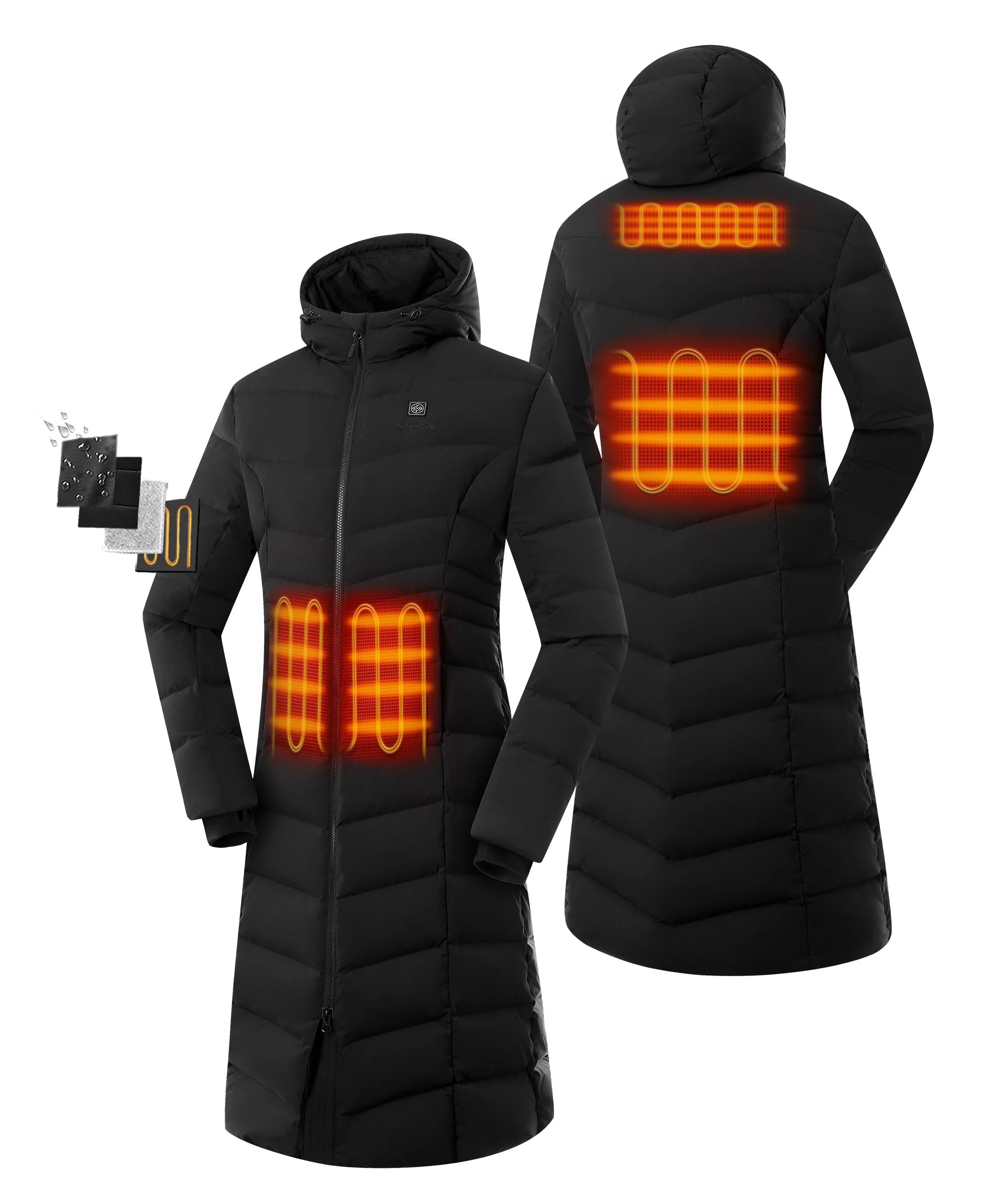 SOHO Women's Heated Down Parka Jacket (Apparel Only) - Image 2