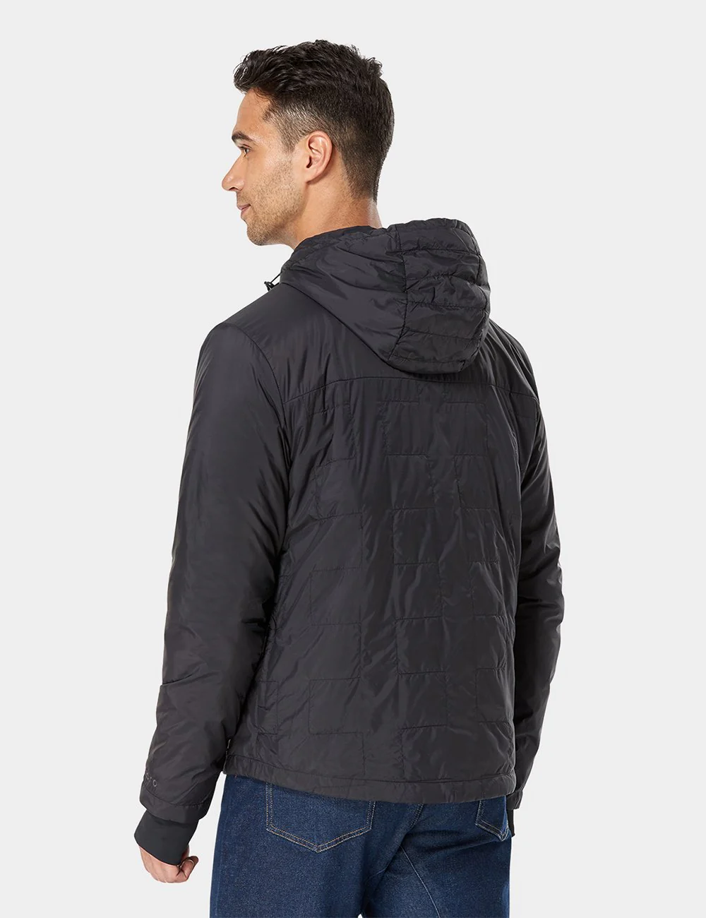 (Open-box) Unisex Lightweight Heated Windbreaker Pullover Hoodie- Black - Image 4