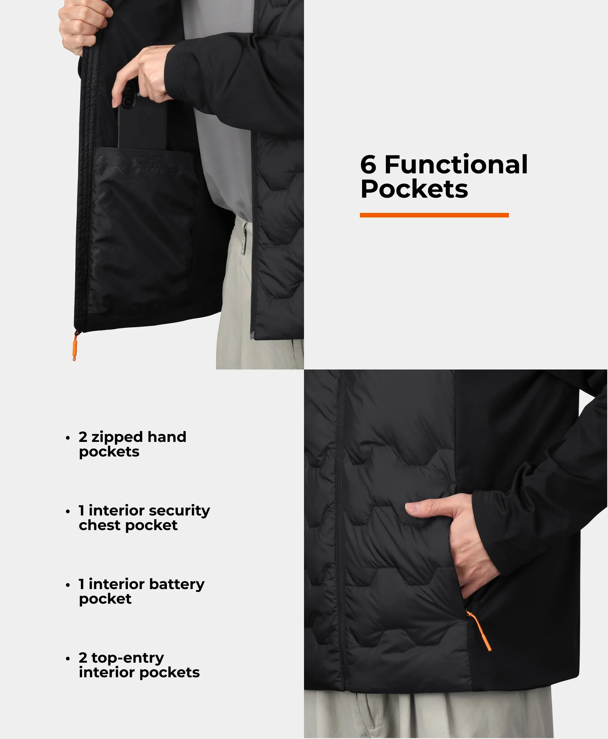 Verbier Men's 4-Zone Heated Down Jacket (Apparel Only) - Image 4