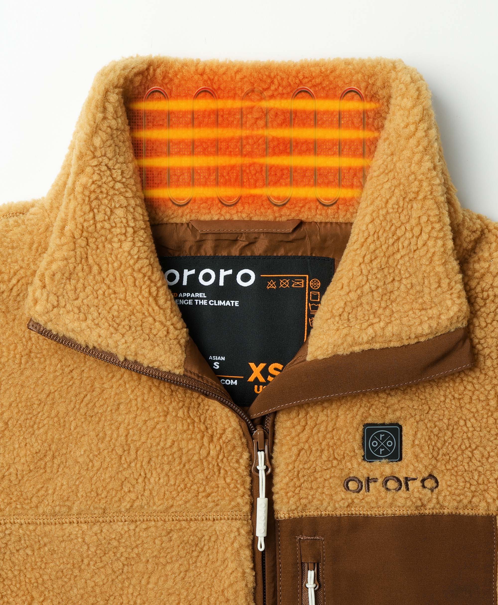 (Open-Box) Women's Colorblock Recycled Fleece Heated Jacket (Battery Set Not Included) - Image 23