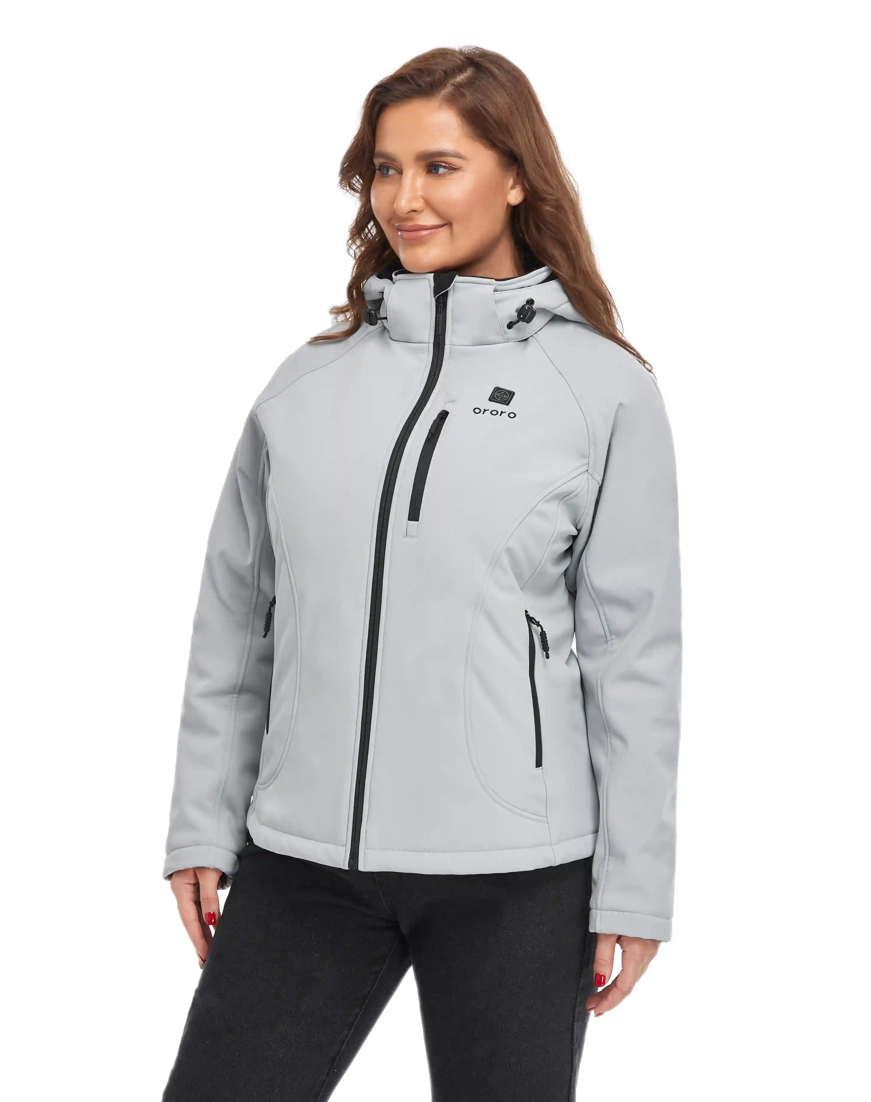 (Open-Box) Women's Heated Jacket - Pink & Purple/Gray (Battery Set Not Included) - Image 15