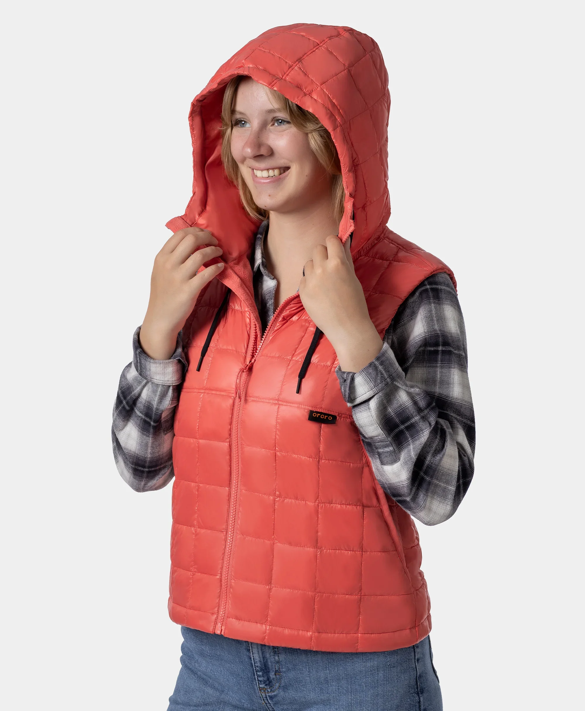PuffLyteâ„¢ Women's Junior 4-Zone Hooded Heated Vest - Image 15