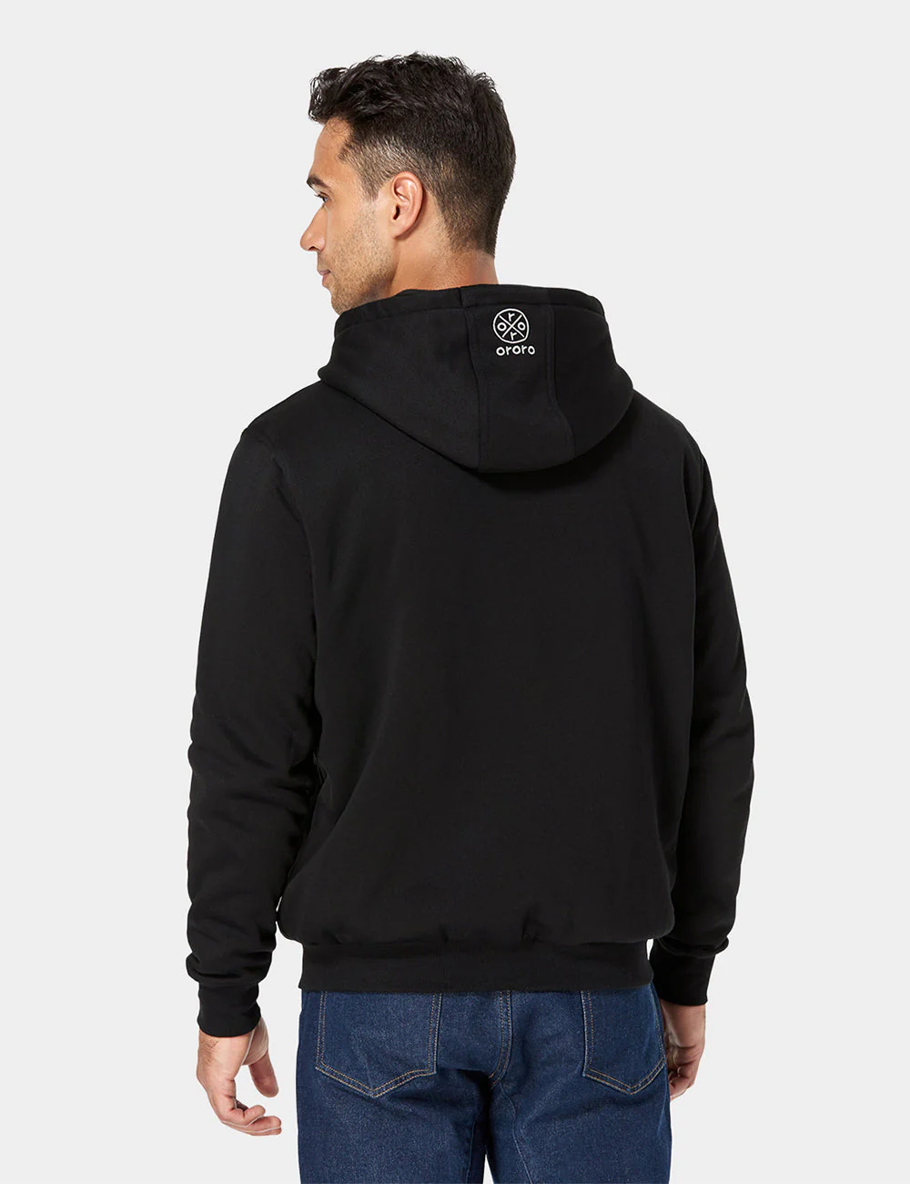 Unisex Heated Fleece Hoodie - Flecking Gray/Black (Apparel Only) - Image 4