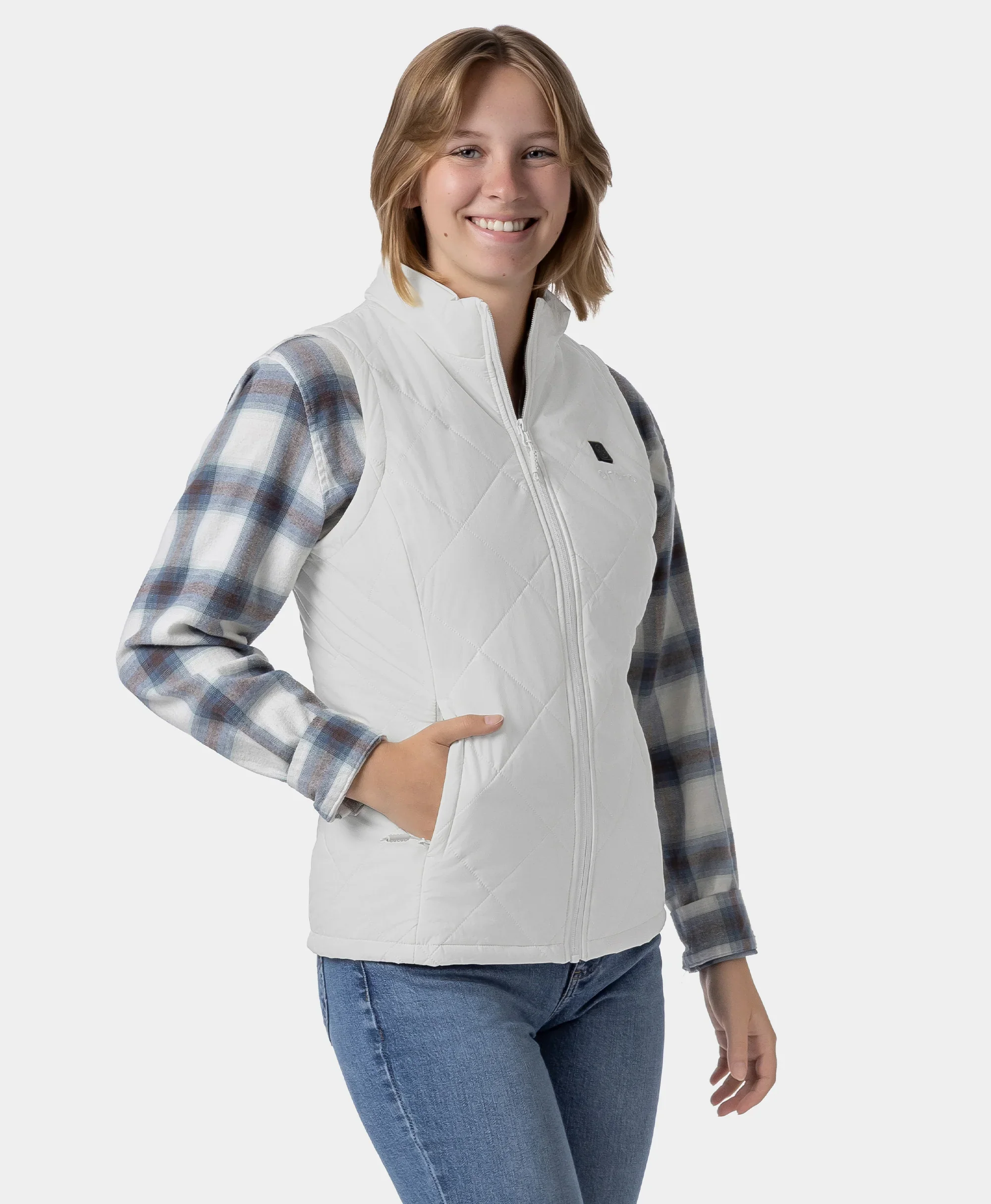 Women’s Junior 4-Zone Heated Quilted Vest - Image 4
