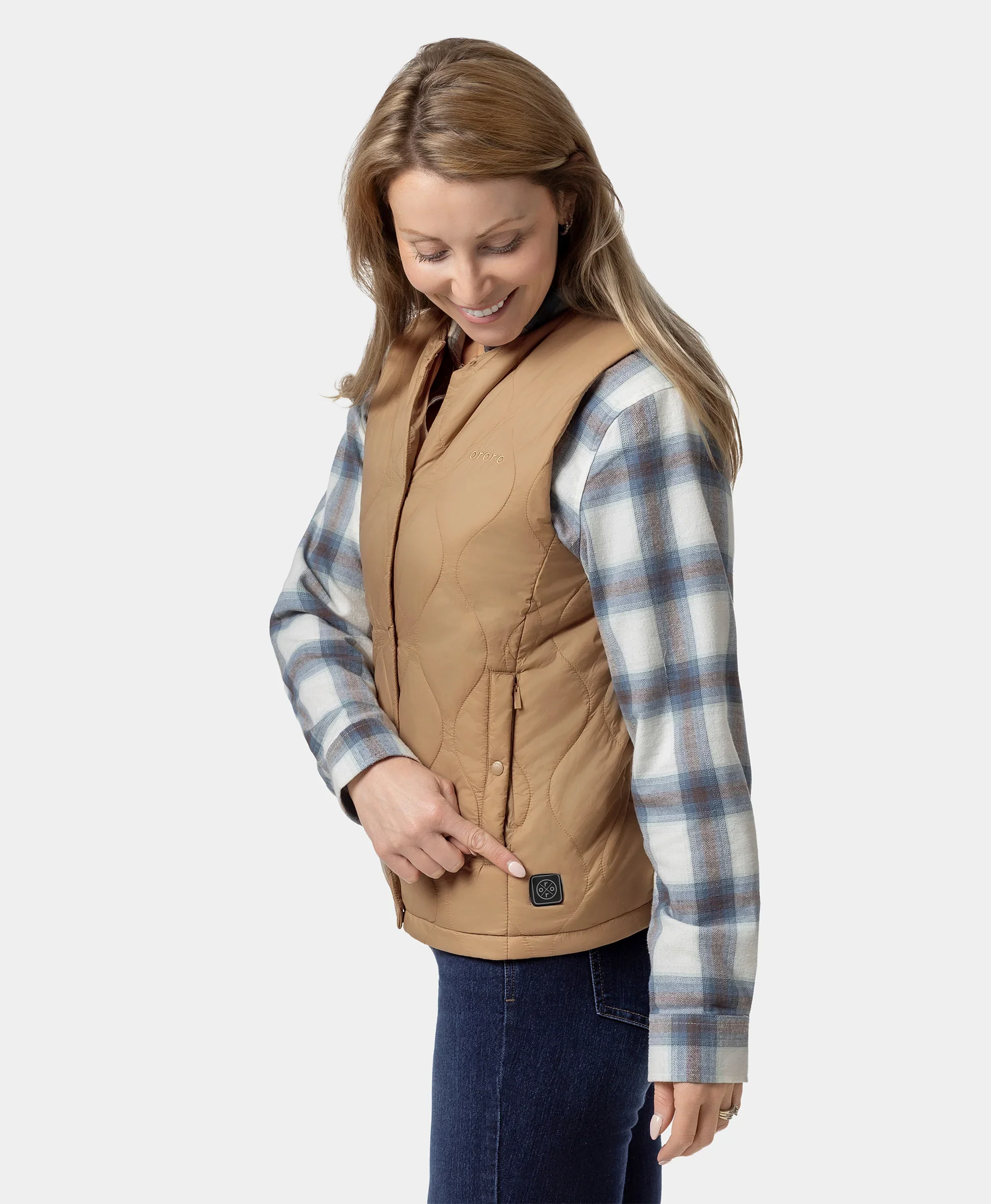 Celeste Women's 4-Zone Lightweight Heated Quilted Liner Vest - Image 4