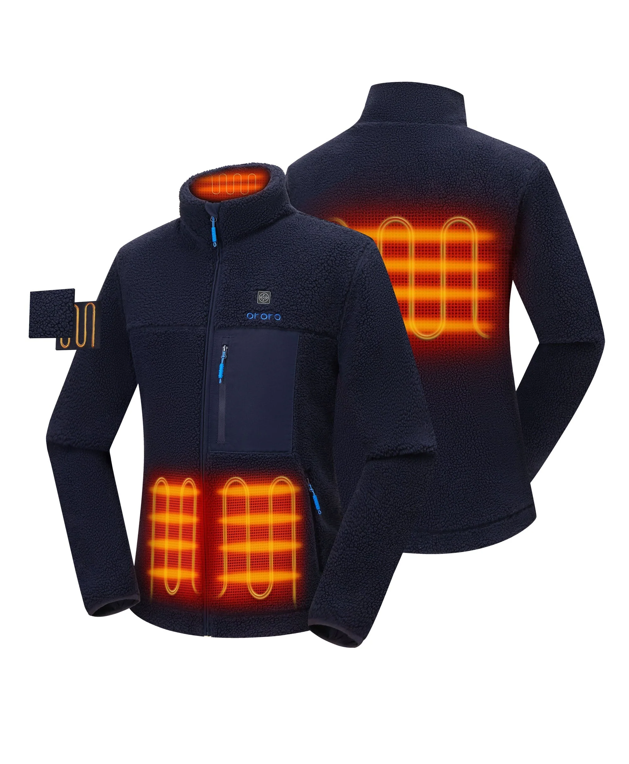 Women's Colorblock Recycled Fleece Heated Jacket (Apparel Only) - Image 10