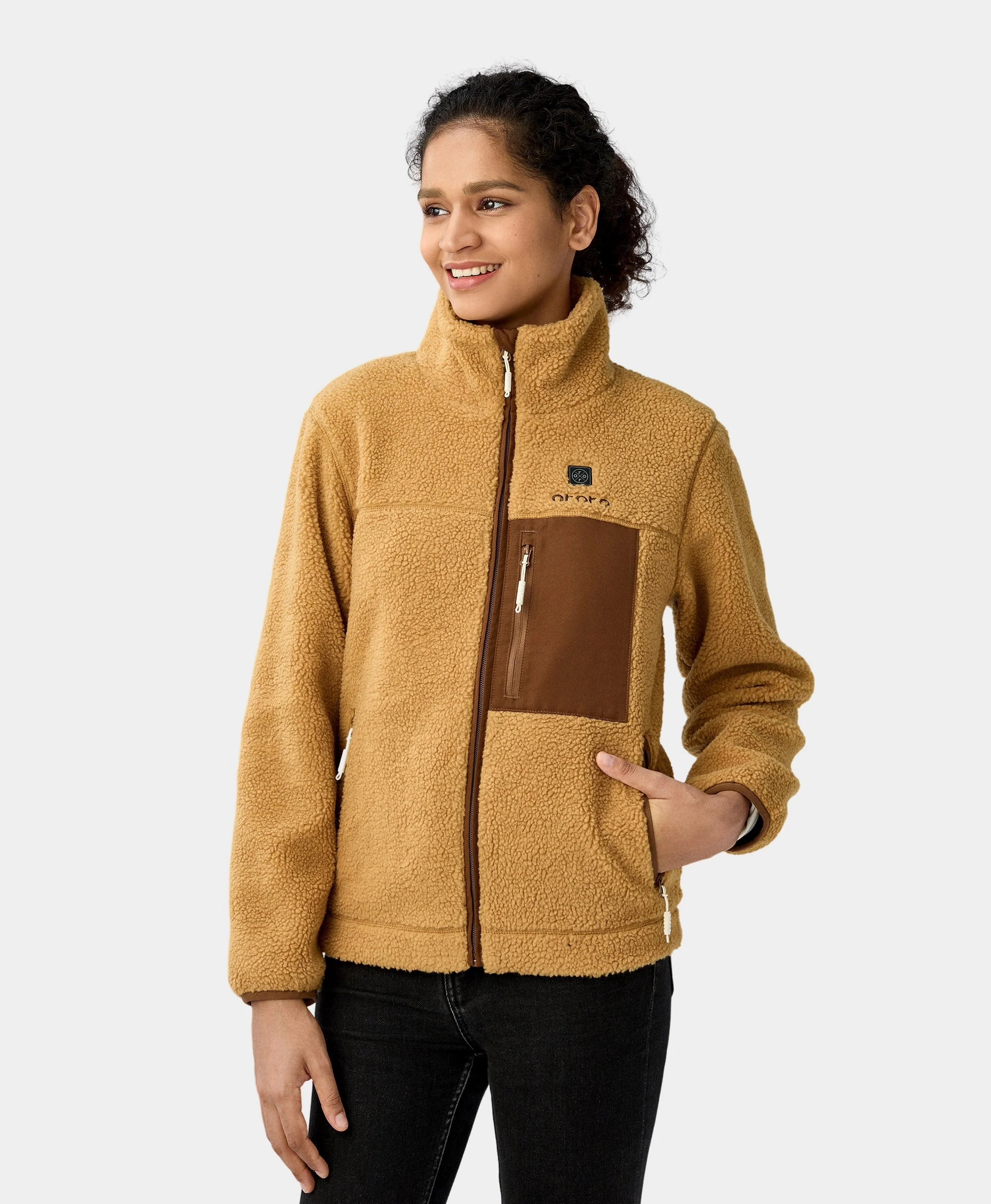 Women's Colorblock Recycled Fleece Heated Jacket (Apparel Only) - Image 22
