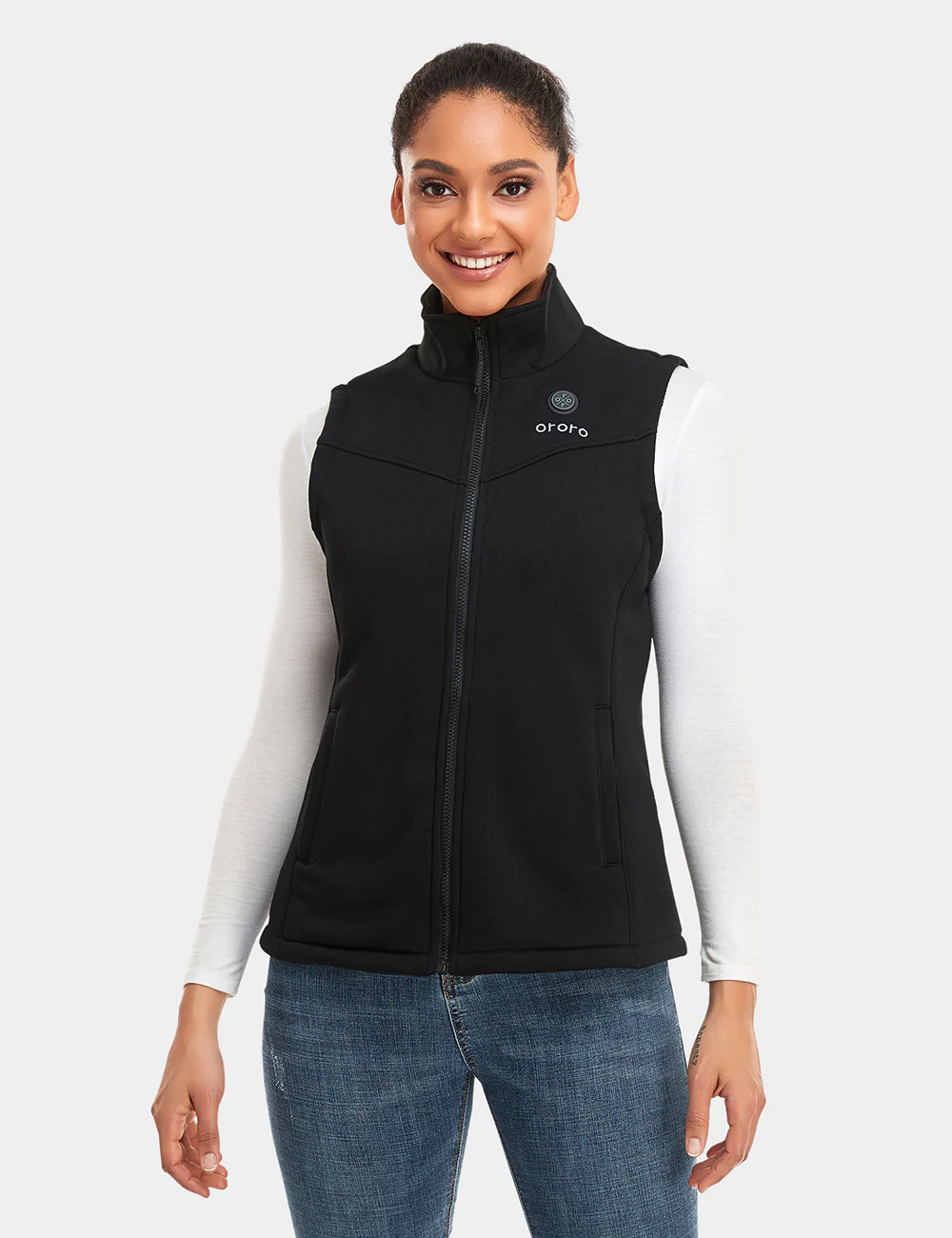 Women's Heated Fleece Vest - Black (Final Sale)