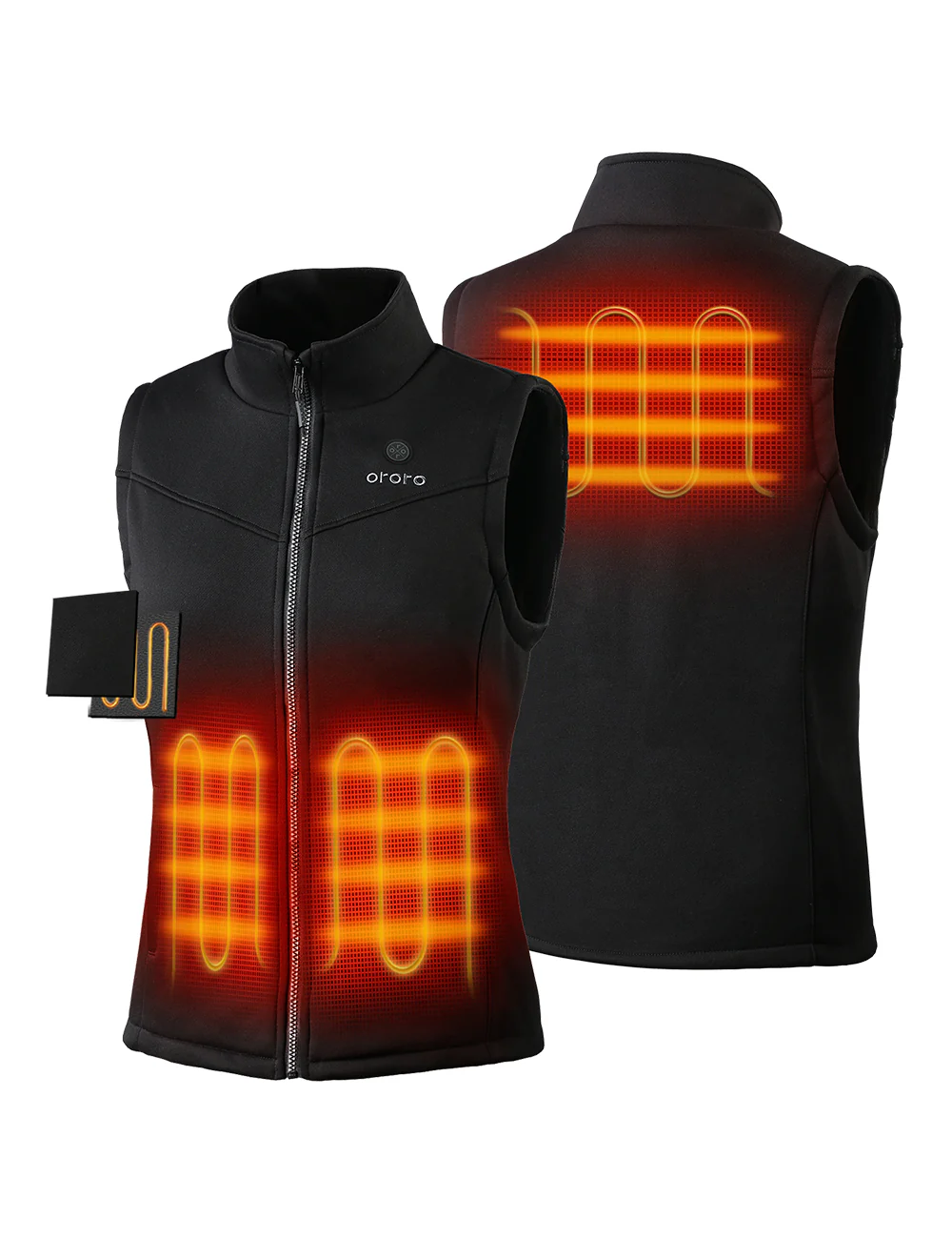 Women's Heated Fleece Vest - Black (Final Sale) - Image 2